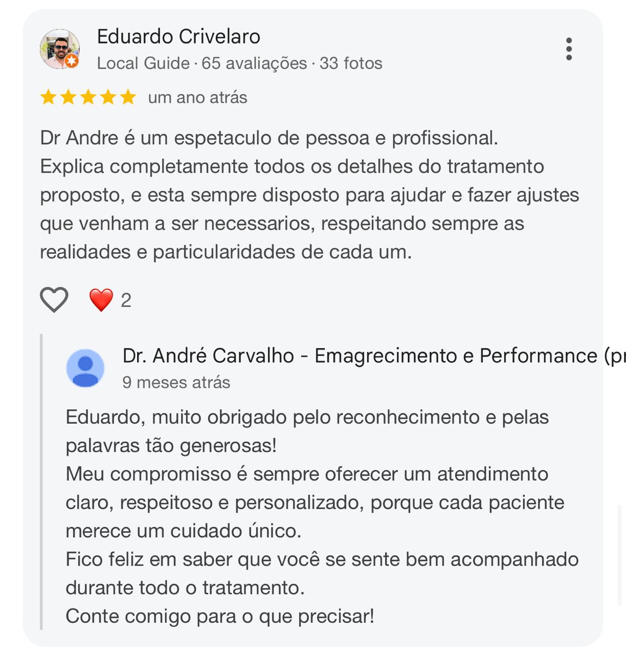 Depoimento de paciente 15